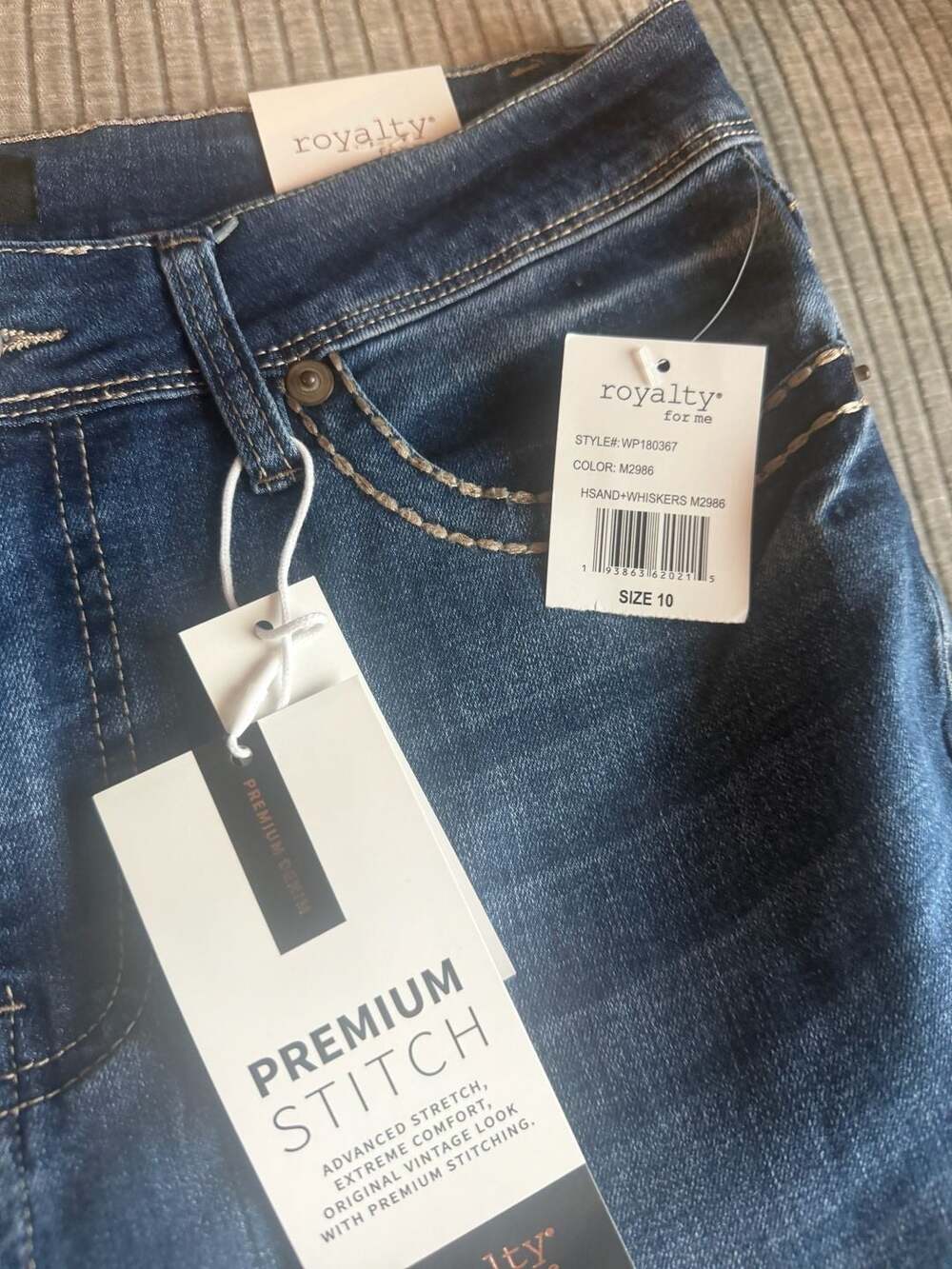 Royalty For Me Premium Stitch Advanced Stretch Women's Jeans Size 10 - Picture 2 of 7